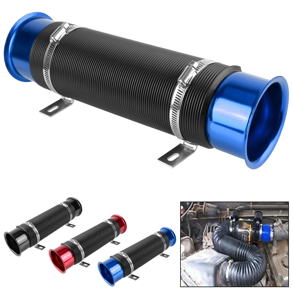 

1Pcs Adjustable Flexible Duct Tube Hose Cold Feed Duct Pipe 76MM Car Accessories Car Cold Air Turbo Intake Inlet Pipe