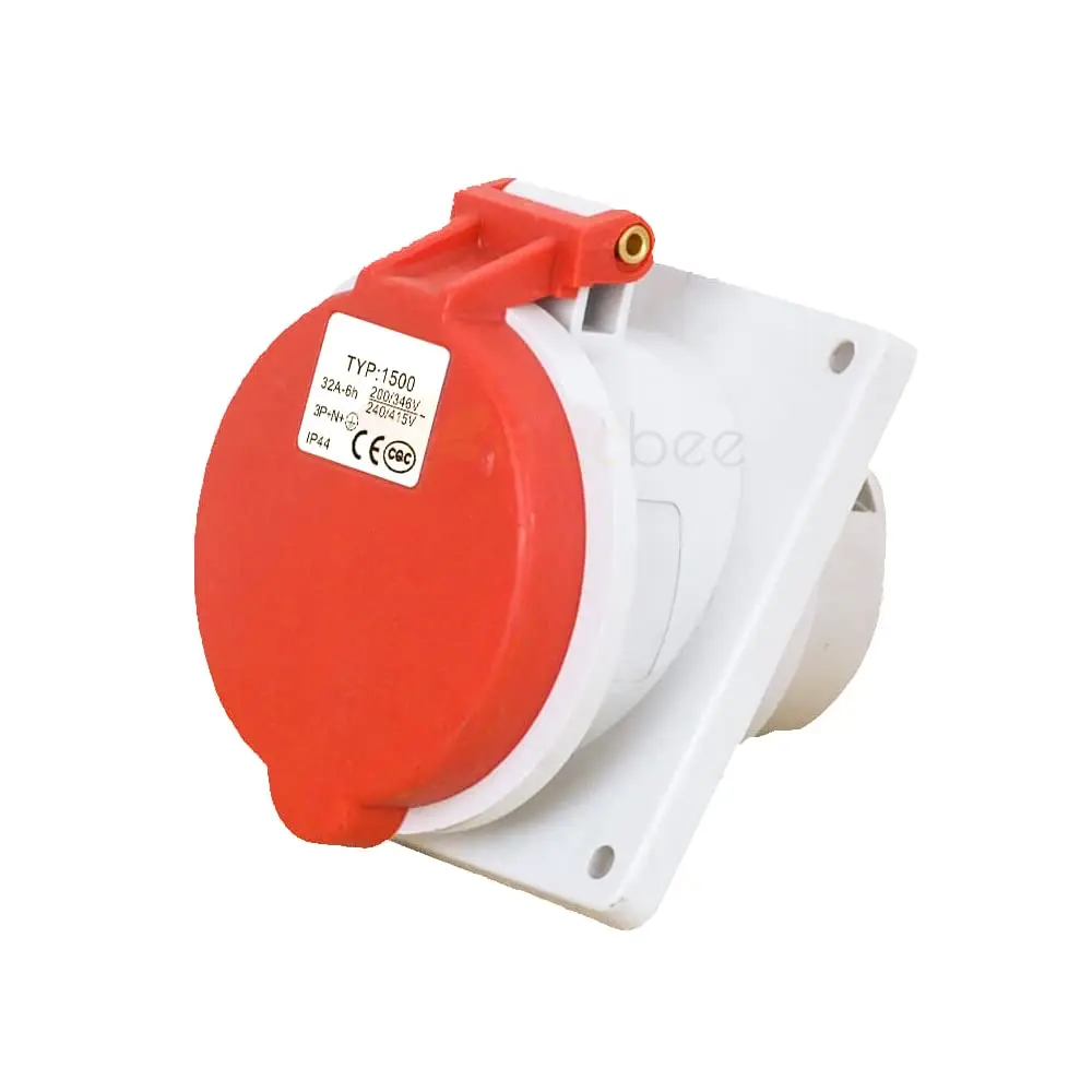 IEC60309 Waterproof Industrial CEE Connector Socket 5Pin 32A 400V 3P+E+N IP44 (Type-2）