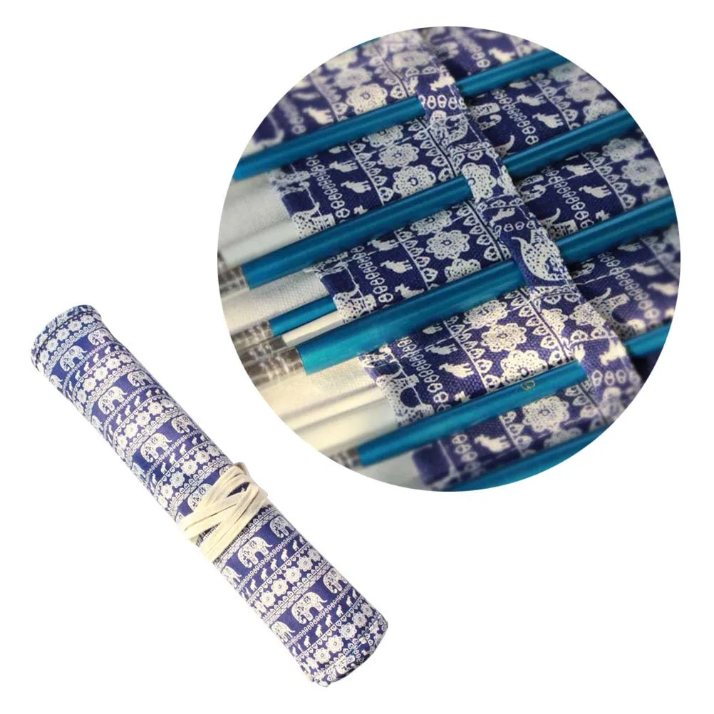 20-Loch-Künstlerpinselhalter, natürlicher Leinwandstoff, aufrollbarer Beutel zum Organisieren von Malwerkzeugen auf Reisen