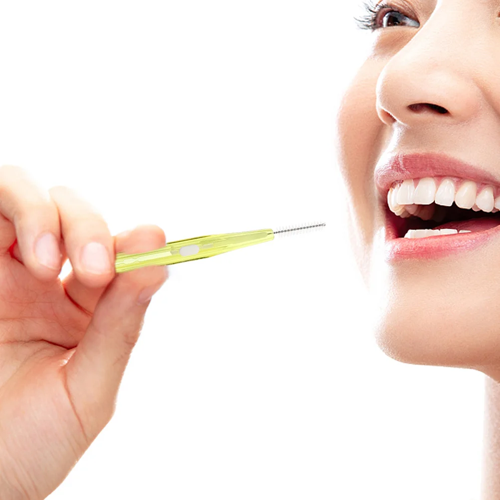 

30Pcs Interdental Dental Toothbrushes Cleaning Braces Oral .0-1.2mm Toothpicks for Braces Between Teeth Flossing Brush