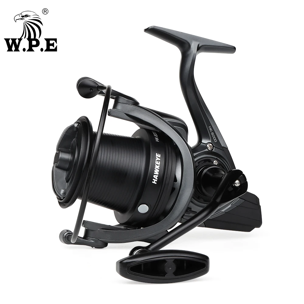 W.P.E HAWKEYE Fishing Reel Carp Feeder Spinning Reel 5500-10000 Gear Ratio 4.6:1 7+1 BBs Full Metal Line Spool Carp Fishing Reel