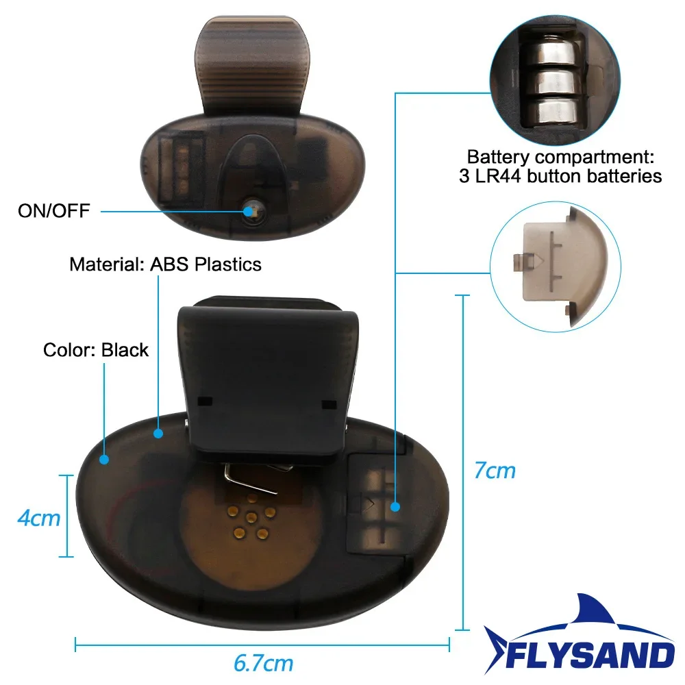 FLYSAND Fishing Fish Bite Alarm Electronic Buzzer Fishing Rod Loud Siren Daytime Night LED Indicator With Battery