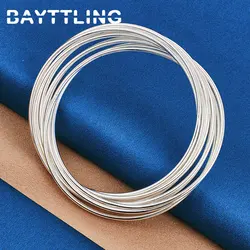 925 Sterling Silver 10 Circles Exquisite Bangle Bracelet For Women Fashion Charm Party Jewelry Wedding Engagement Gift