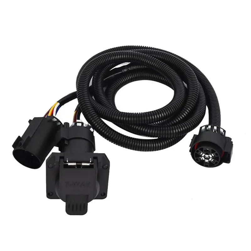 Authentic Trailer Wiring Harness Extension 56070 7 Foot 7Pin For Vehicle-Side Truck Bed For Chevy Dodge Ram GMC Ford Toyota