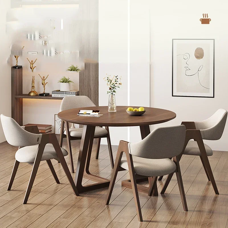 Console Salon Dining Table Round Restaurant Chairs Wood Modern Luxury Dining Table Gaming Lounge Mesa Living Room Furniture