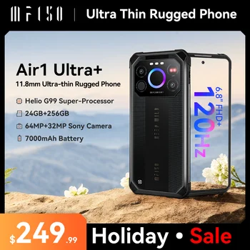 [Wereldpremière] IIIF150 Air1 Ultra+ robuuste smartphone 6,8' FHD+ 12GB 256GB 7000mAh Ultradunne robuuste 120Hz G99 64MP telefoon