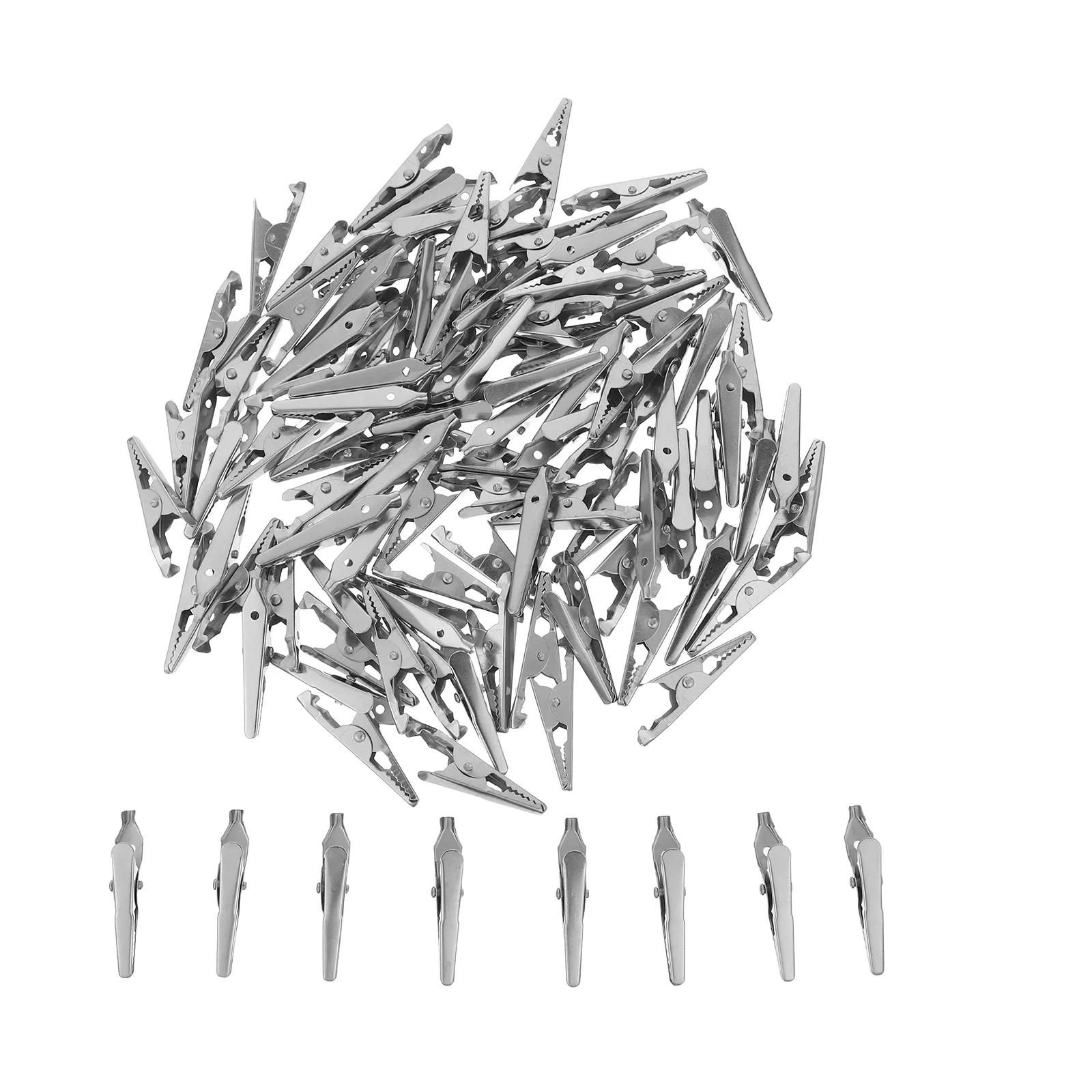 

100Pcs Mini Metal Alligator Clips Sturdy Materials Secure Display Versatile Use Craft Card Holders Small Spring Clamps