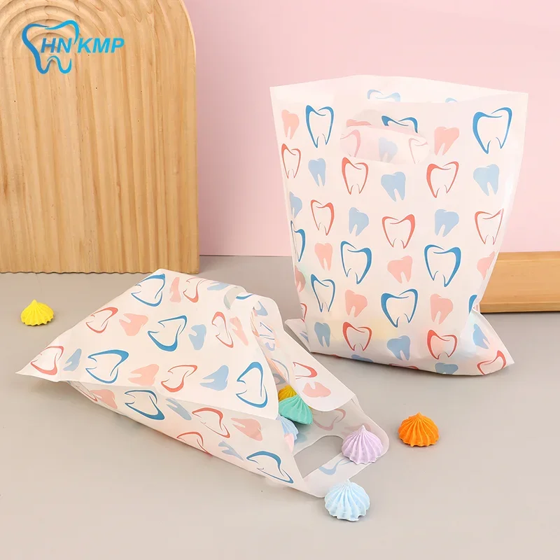 

30/50pcs Dental Bags For Dental Patients, Bulk Plastic Dental Goods Gift Bags For Hygienists, Dentists, Patient Care Clinics,