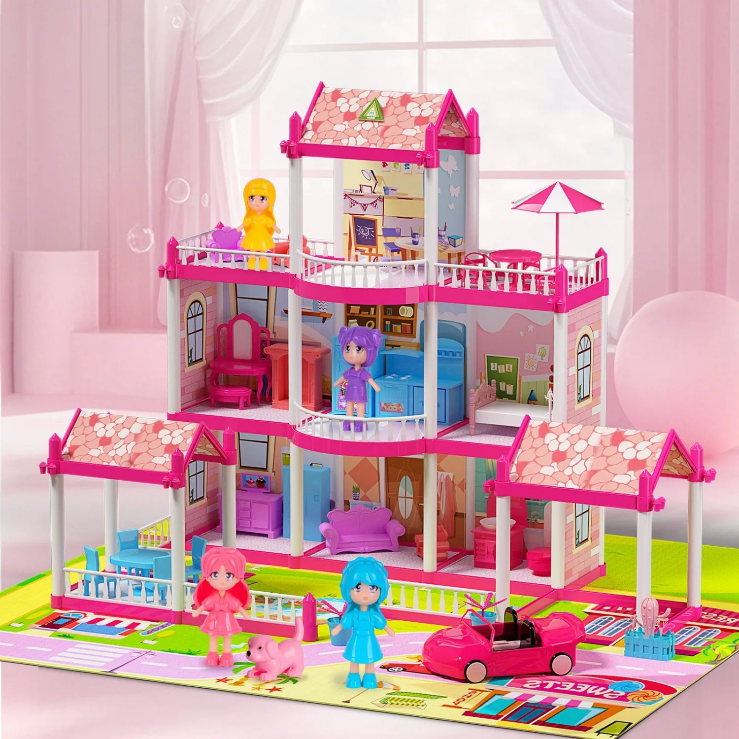 Casa de muñecas princesa (2025) |   Casa de sueños con luces |   Juego de simulación con figuras, muebles y accesorios. |   Chicas mayores de 3 años