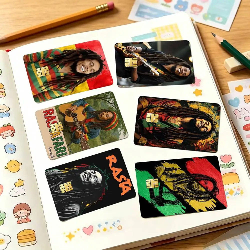 B-Bob M-Marley REGGAE Credit Card HD Stickers Game Card Decal Small Chip Waterproof Sticker Gift