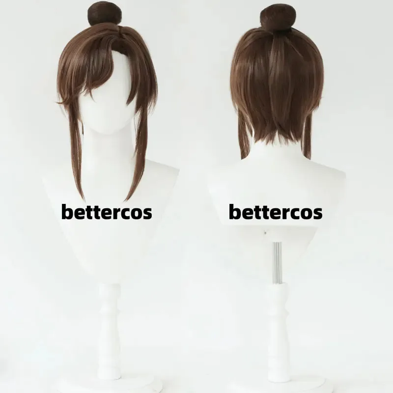 لعبة رماد المملكة تأثيري Guangling King Heroine المرأة قصيرة الشعر البني غطاء شعر مستعار مجاني CBH. ;'347;'6FH