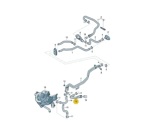 محرك المبرد العودة سخان خرطوم المياه الأنابيب لأودي A6 C7 A7 6-سلندر 2011-2018 4G 0819337 #2