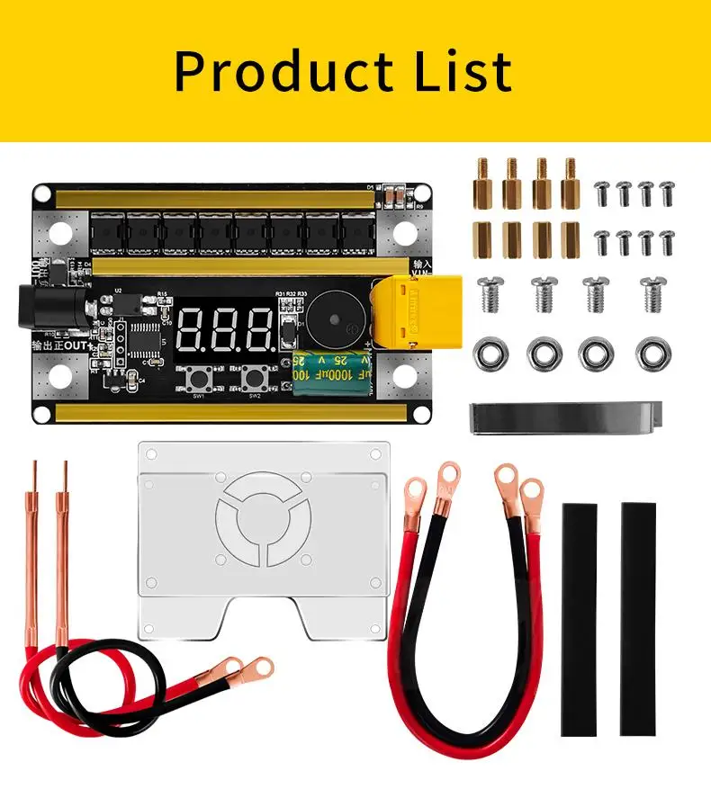 Kit saldatrice a punti 99 livelli 12v 2400a saldatrice a punti portatile portatile fai da te per batteria al litio 18650