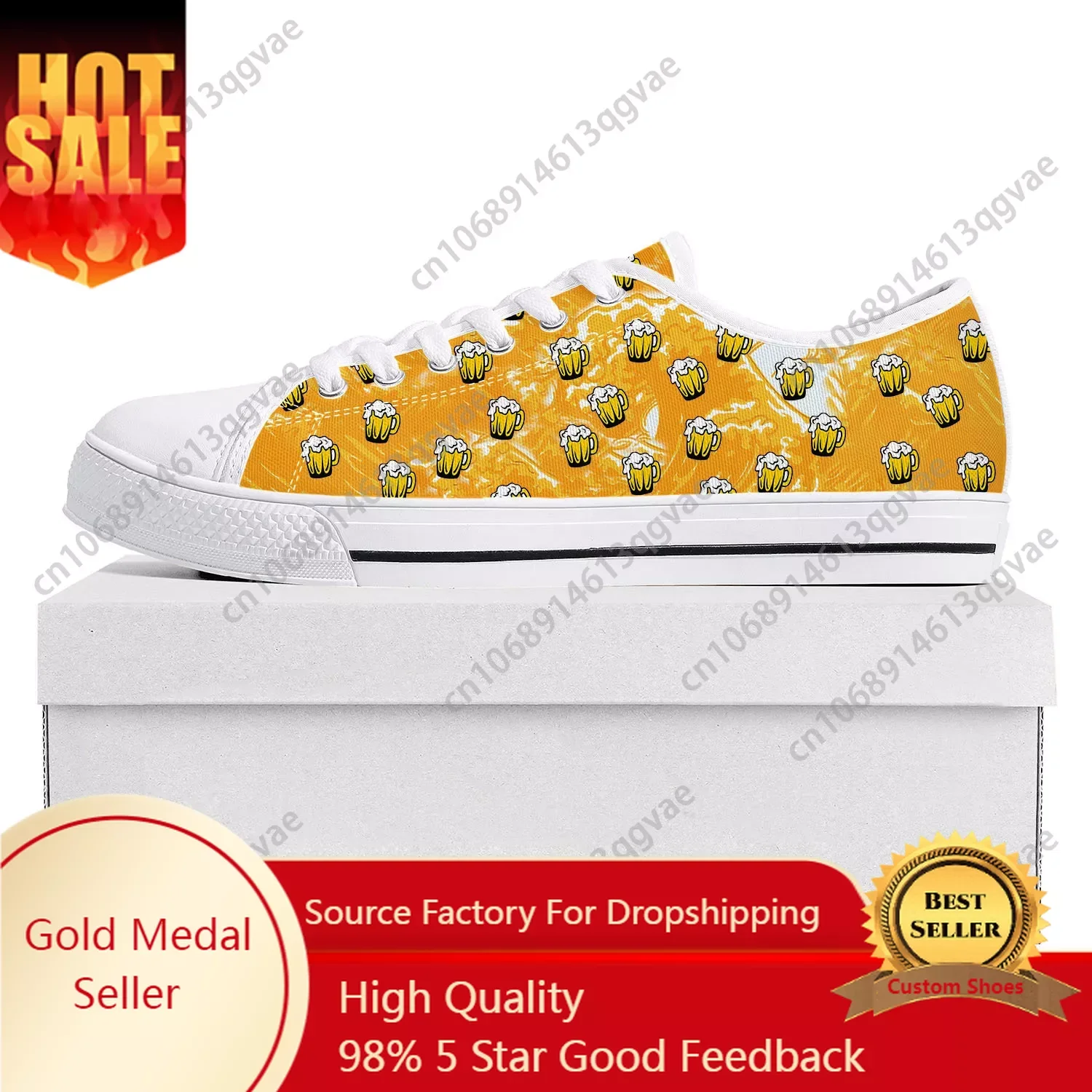 

Beer Unisex 3D Print Low Top High Quality Sneakers Mens Womens Teenager Canvas Sneaker Prode Casual Couple Shoes Custom Shoe