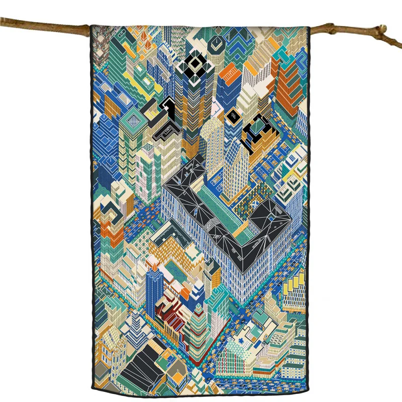 150*40Cm Nieuwe Franse Parijs Stadsarchitectuur Dames Twill All-Match Decoratieve Sjaal Sjaal