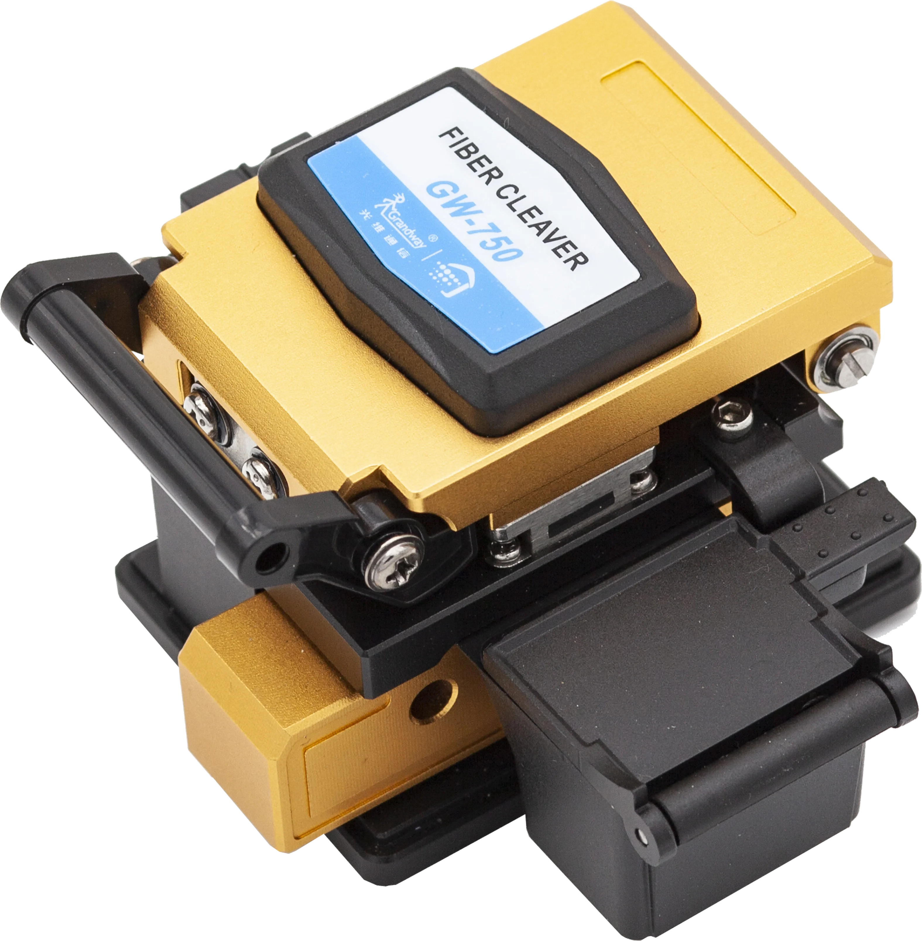 Grandway Recommend High Precision&quality GW-750 FTTH Optical Fiber Cleaver Full Metal blade Cleaver with fiber collection box i