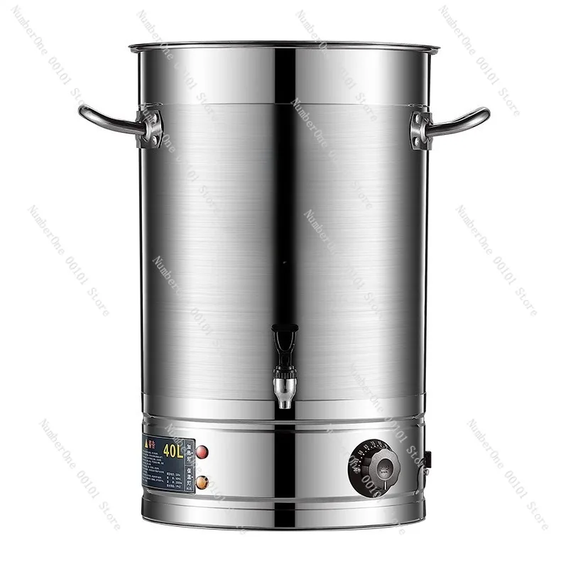 Stainless Steel Heating Water Bucket,Commercial Insulated Soup Pot,Large Capacity Self-Heating Buffet Container for Catering