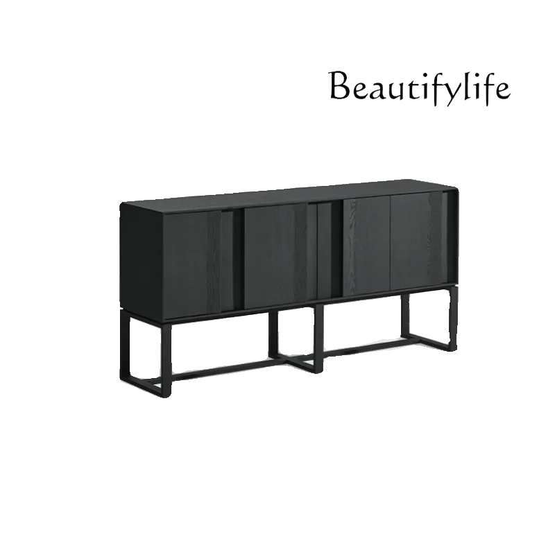 

Simple home living room locker Nordic modern solid wood Italian light luxury dining side cabinet designer model