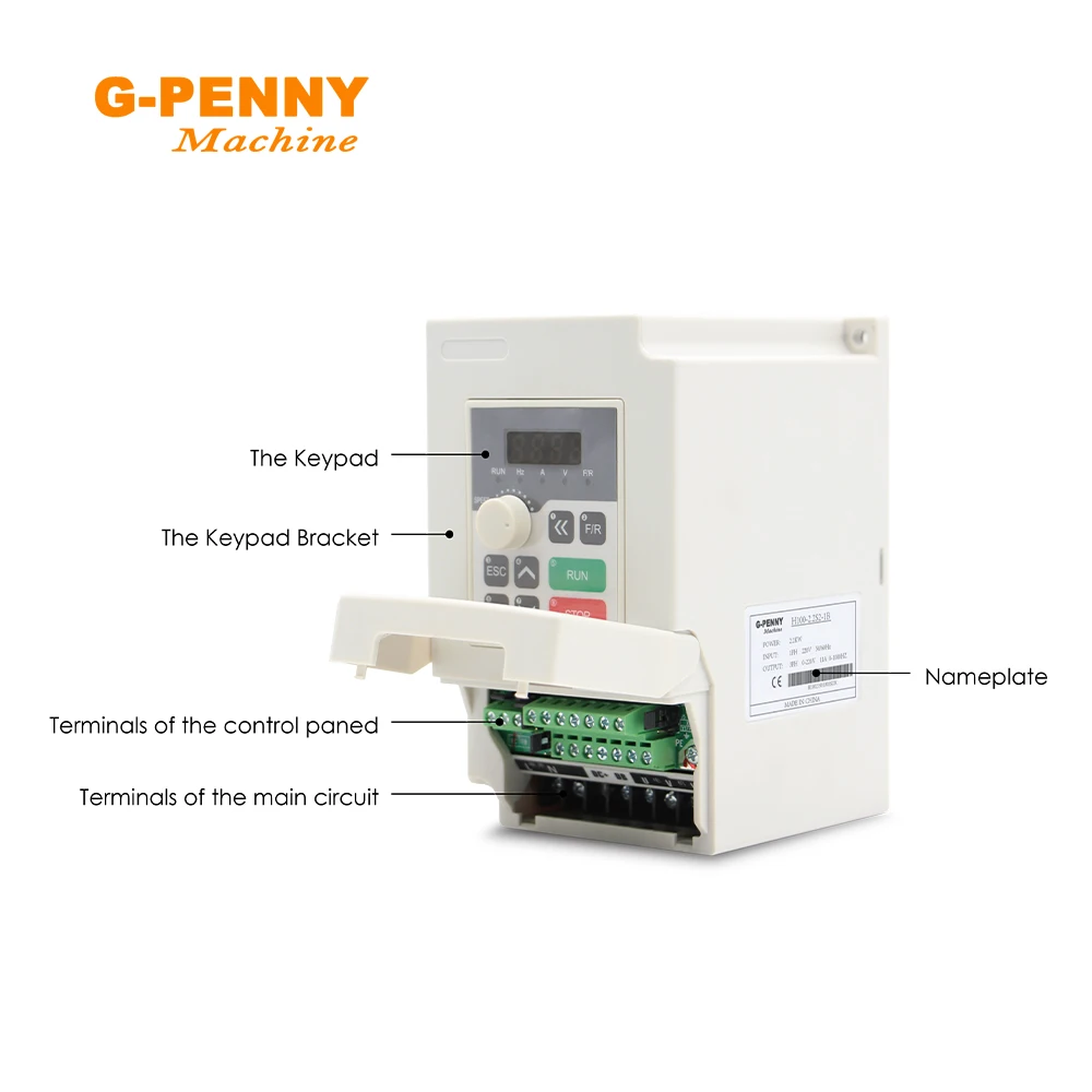 220v 1.5kw VFD Variable Frequency Drive 2.2kw Inverter Motor Speed Control 0-1000Hz  Frequency Converter