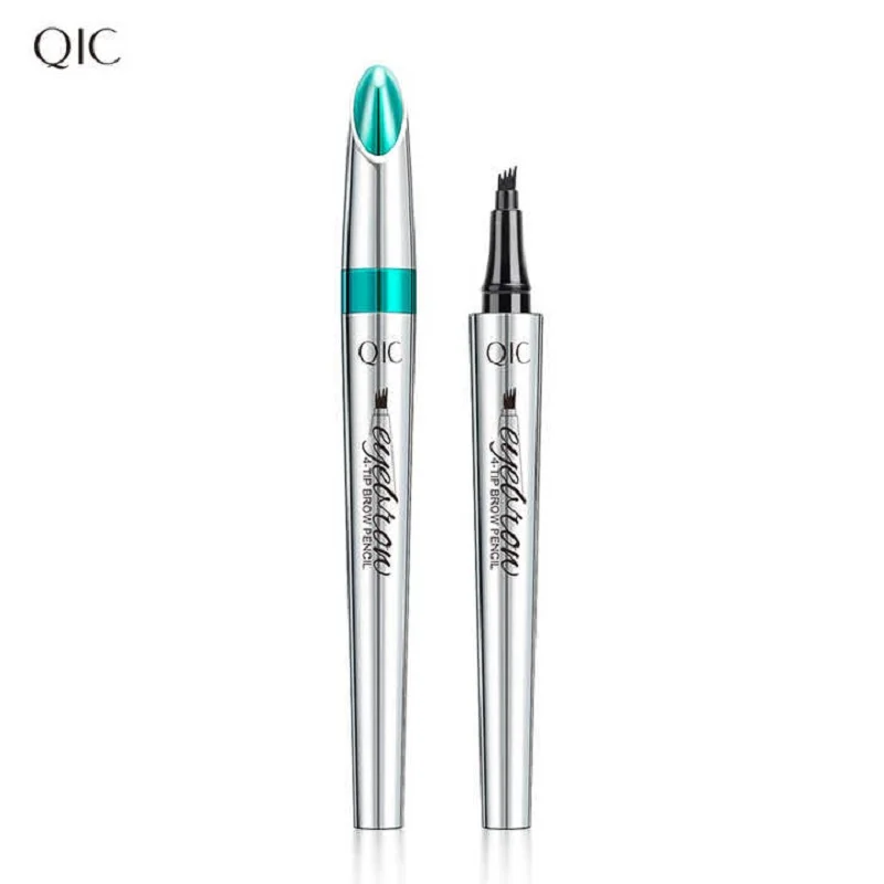 QIC Four-Claw Sketch Eyebrow Pencil Black Brown Gray Liquid Eye Brow Pencil Waterproof Long Lasting 3d Eyebrow Pen Makeup Tool