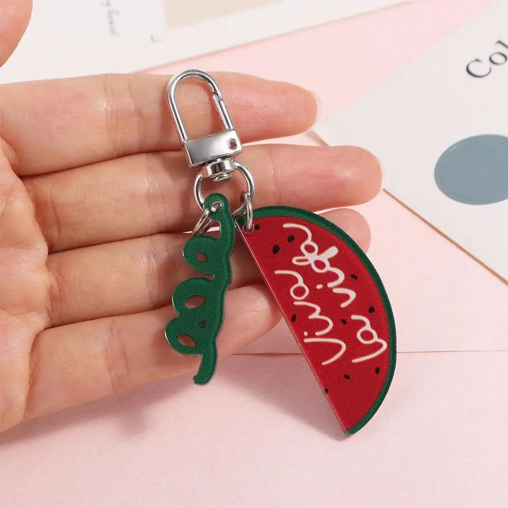 Acrylic Shining Watermelon Keychain Viva La Vida Summer Fruit Acrylic Watermelon Pendant Creative Cosplay Phone
