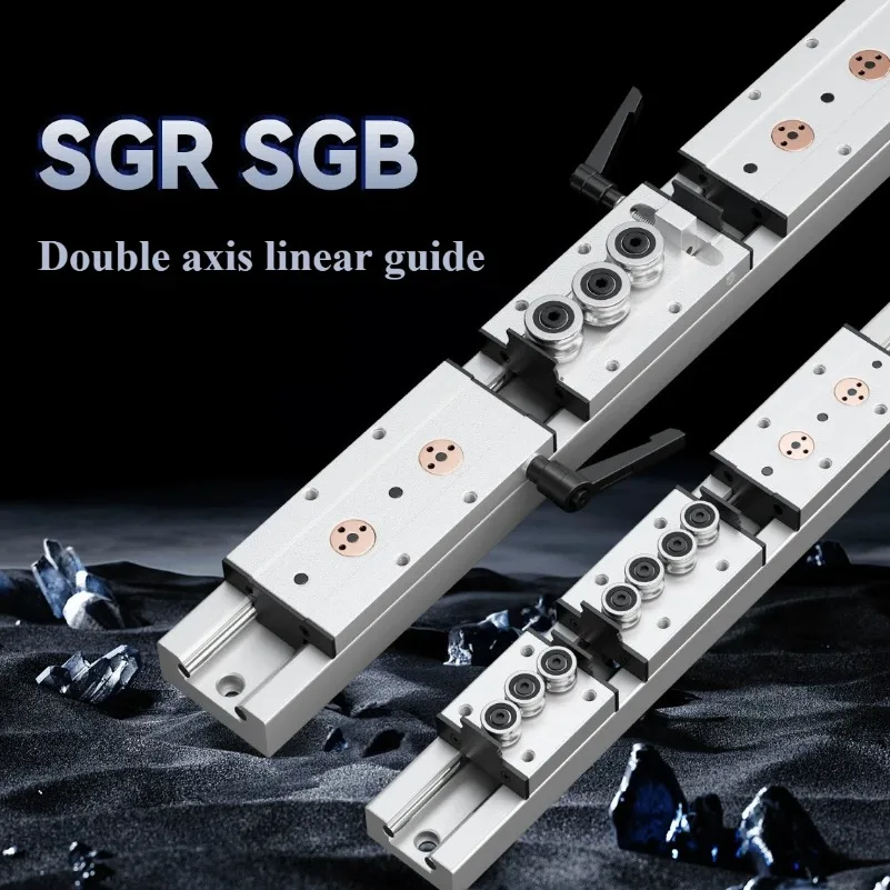 SGR Series Built-in Dual Axis Linear Guide Rail Roller Slider with Lock for CNC Automation