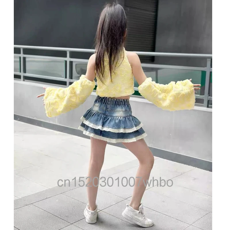 

Jazz Dance Girls' Clothing, Trendy and Cool Street Dance Performance Costumes, Sweet and Cool Autumn Set Performance Costumes