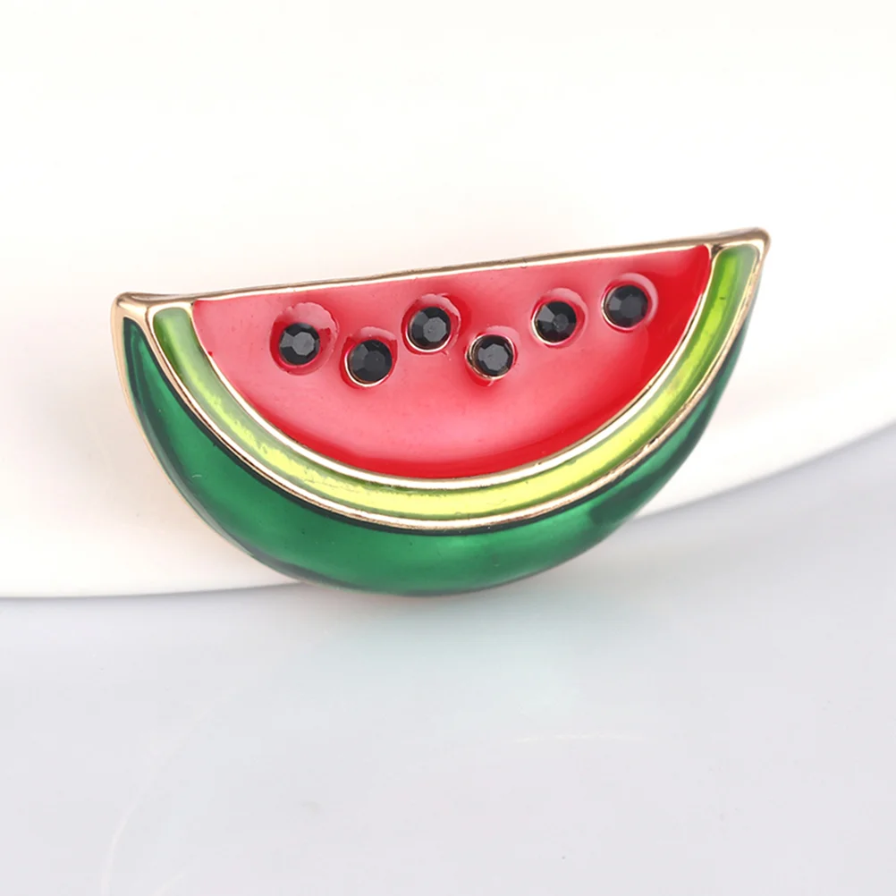 6 Pcs Brooch Shirt Watermelon Clips Cardigan Badge Shawl Cartoon Sweater For Cardigans Flag