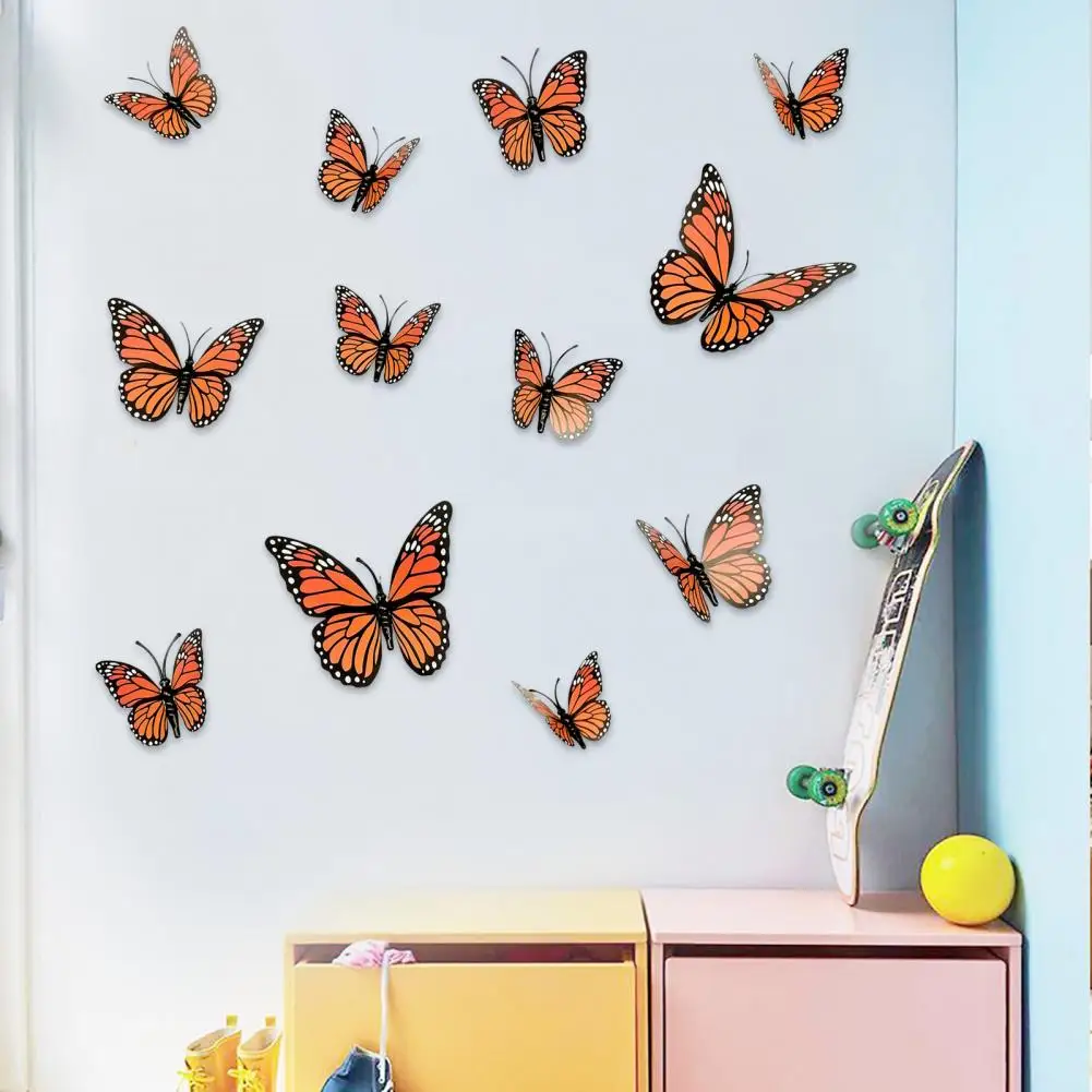 Attractive Room Decor Butterfly Sticker Exquisite Butterfly Wall Decor Exquisite Three-dimensional Butterfly for Halloween