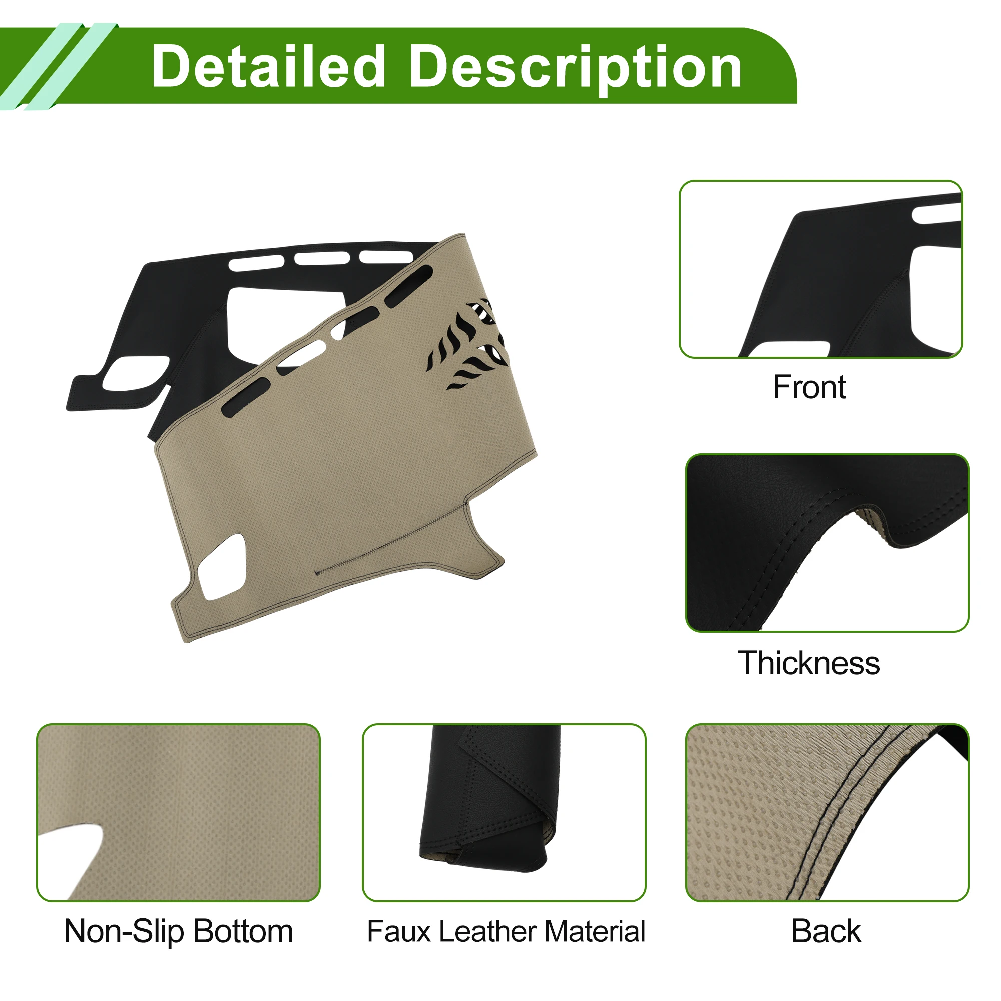 غطاء لوحة القيادة UXCELL لسيارة BMW X3 2011-2016 أسود قطعة واحدة من وسادة حماية الواقية من الشمس