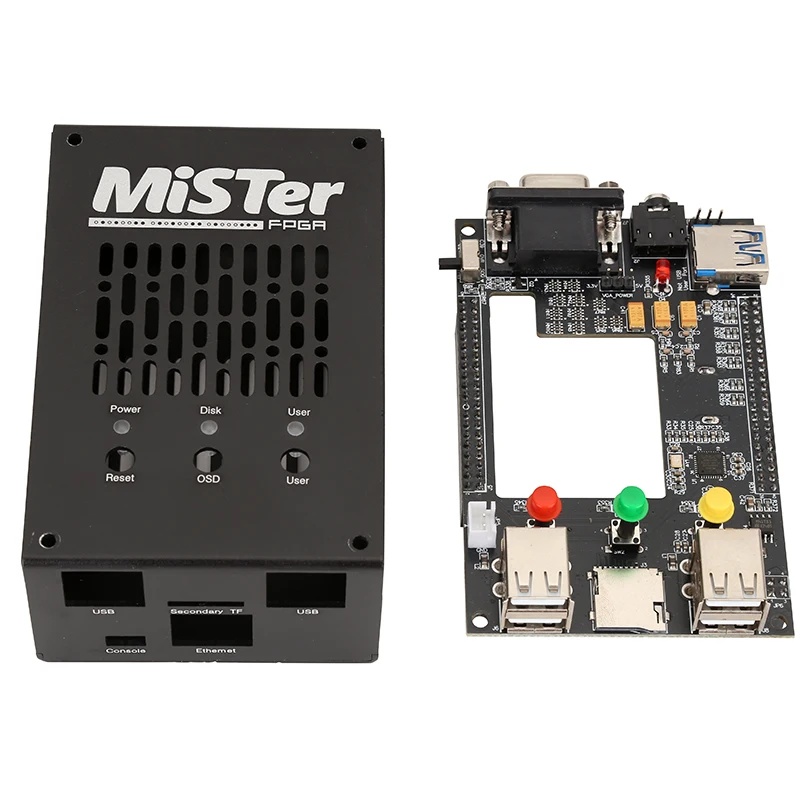 Nueva Carcasa para Consola de Videojuegos Retro Mister FPGA + Placa IO