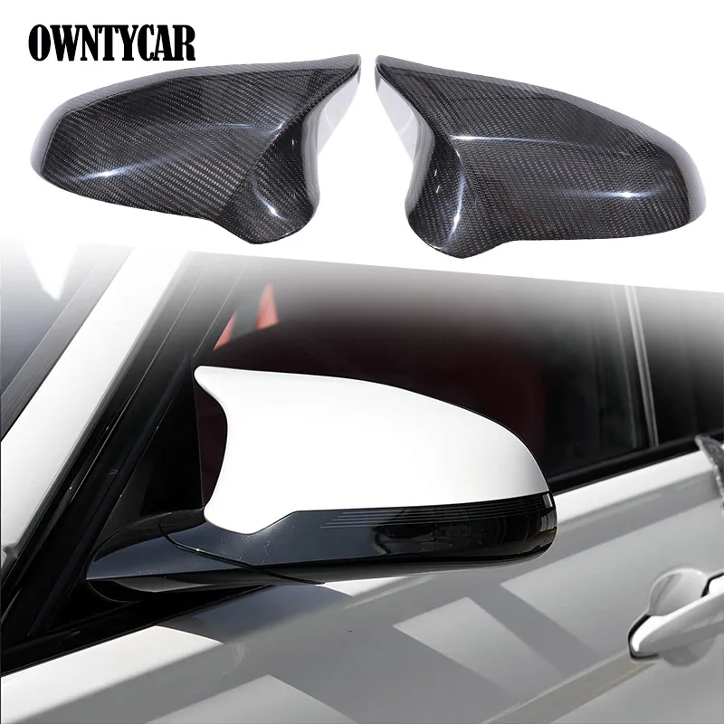 

For BMW M3 M4 F80 F82 2014-2019 Real Carbon Fiber Car Exterior Rearview Mirror Protective Cover Sticker Car Accessories