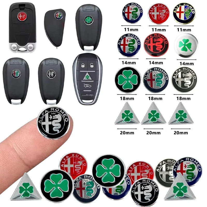 For Alfa Romeo 156 159 147 4C 8C 166 Giulia Giulietta Mito Stelvio GT Car Key Stickers Auto Control Keychain Emblem Accessories