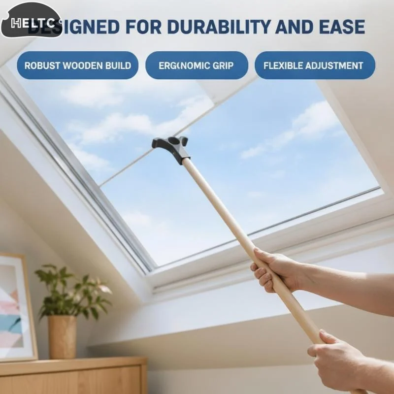 1Pcs Ventilation Blinds Control Window Accessory 3 In 1 Roof Control Rod DeliversWindow Opening Hook Fits For 24mm Sweep Handle
