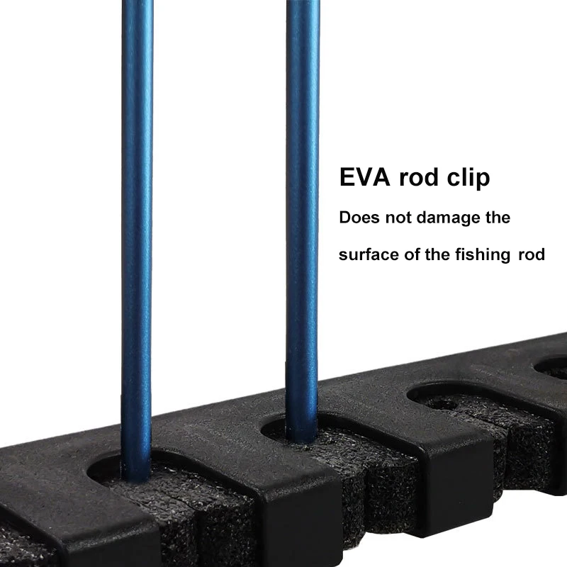 6 Rods Capacity Vertical/Horizontal Fishing Rod Holder Wall-Mounted Fishing Rod Rack Storage for Garage Fishing Accessories