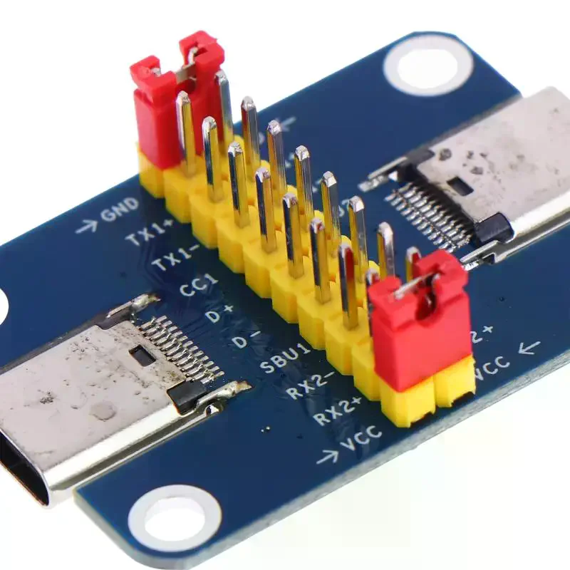 Type-C Male To Female USB 3.1 Test PCB Board Adapter Type C 2.54mm Connector Socket For Data Line Wire Cable Transfer