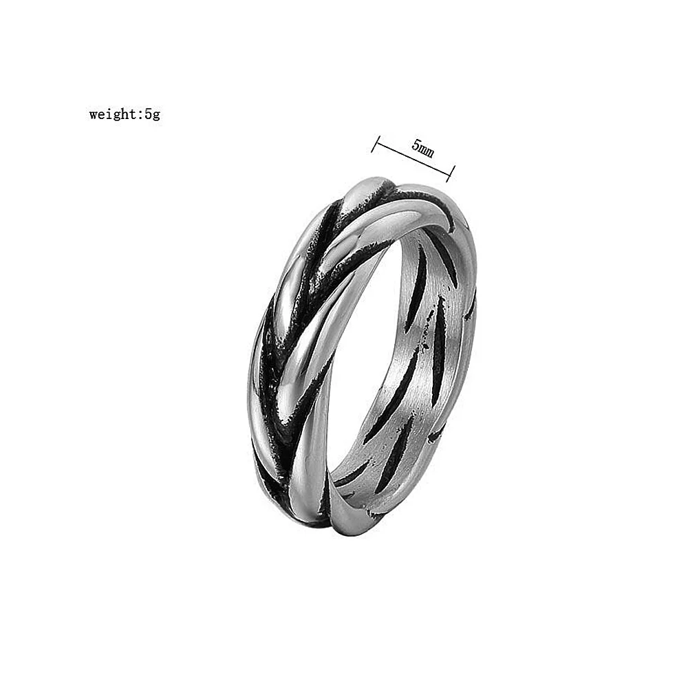 Vintage 316L Stainless Steel Celtic Knot Ring For Men Women Punk Hip Hop Fashion Simple Viking Ring Jewelry Gifts Wholesale