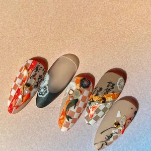 5d Relief Cartoon -Serie Nagelkunstaufkleber, Kawaii, Koi, Karpfen, Designfisch, Dekoration, Schieberegler, Decalques, DIY -Zubehör, 1PC 7 Hauptverkaufsaufkleber Karpfen Koi - №1