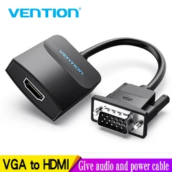 Vention VGA na adapter HDMI z wsparcie Audio 1080P na PC Laptop na projektor HDTV konwerter wideo-audio konwerter vga hdmi 1m