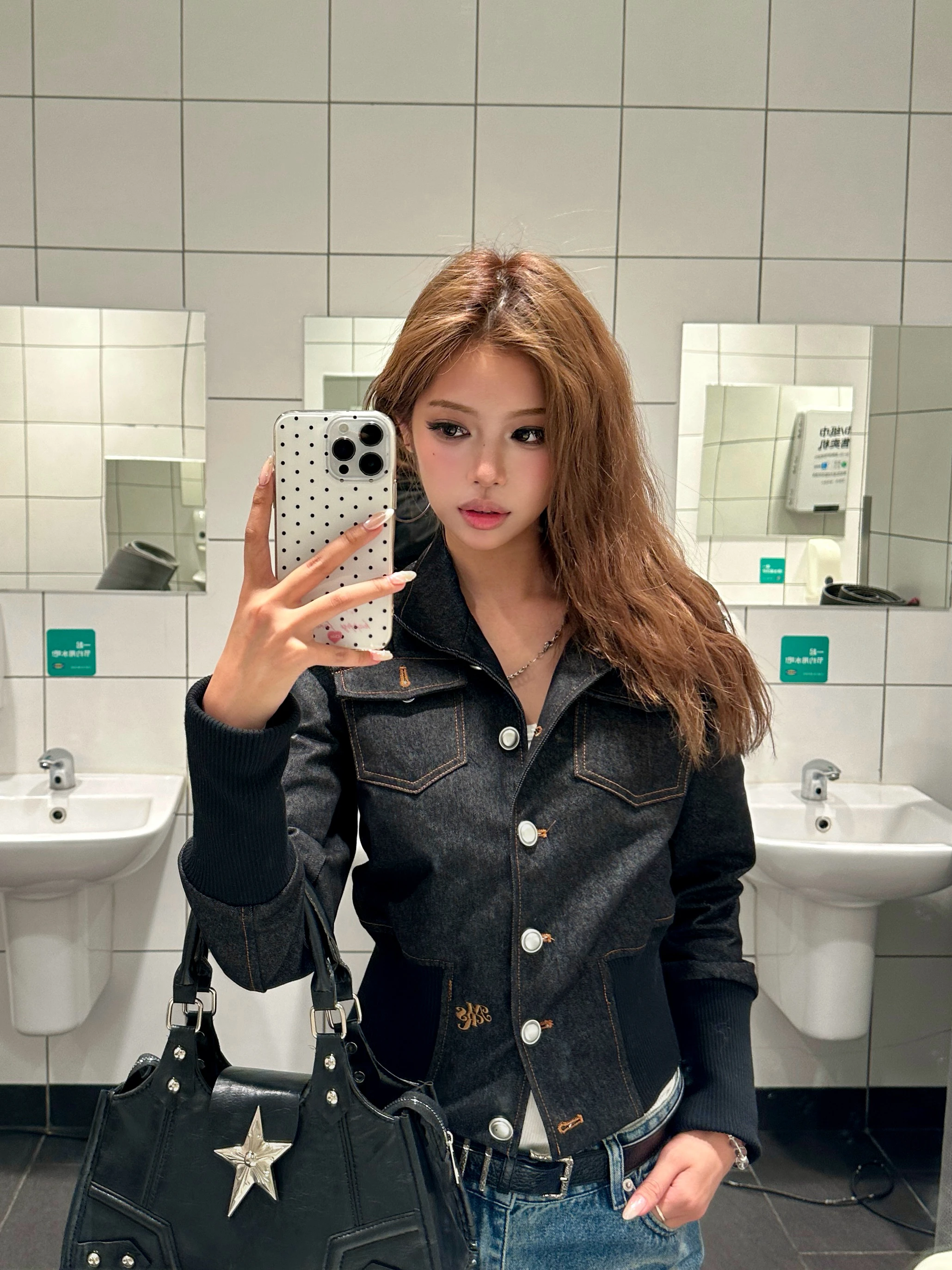 

BeOurRule Женская джинсовая куртка в американском ретро-стиле с одной пуговицей, приталенного кроя, весенне-осенняя, универсальная, модная, из смесового хлопка