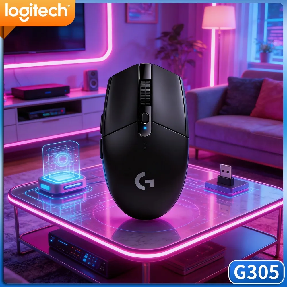 G305 Logitech LIGHTSPEED Pro‑Play Gaming Mouse,HERO 12000 DPI,6 Remappable Buttons,250H Battery Life,Suit PC Mac Gamers