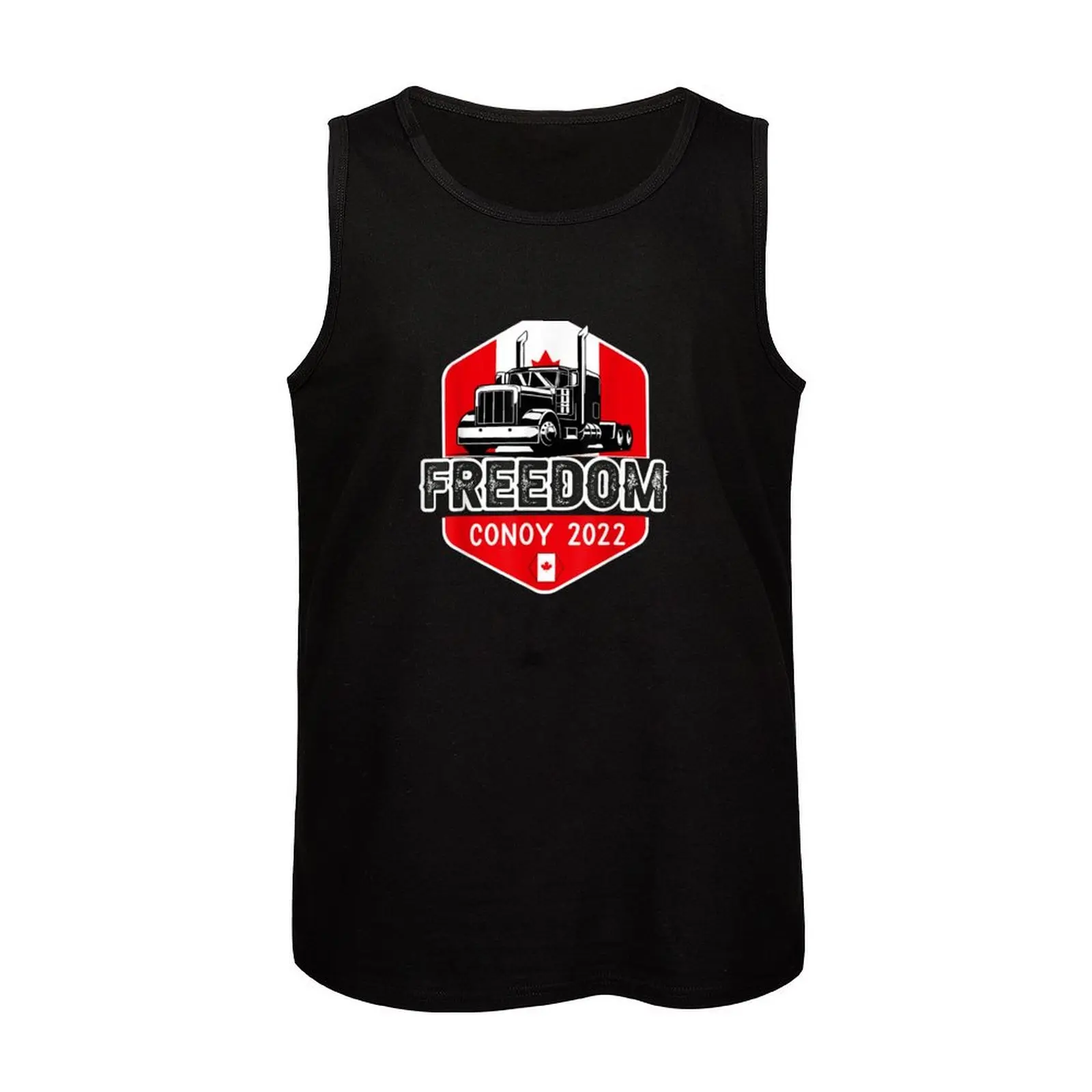 Canada Freedom Convoy 2022 Canadian Truckers Support flag Tank Top Male clothes Bodybuilding shirt t-shirt for men