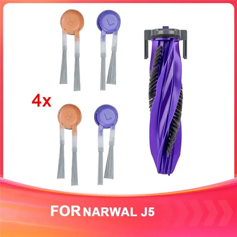 AEE4-For NARWAL J5 Main Side Brush Replacement Consumables Sweeper Consumables