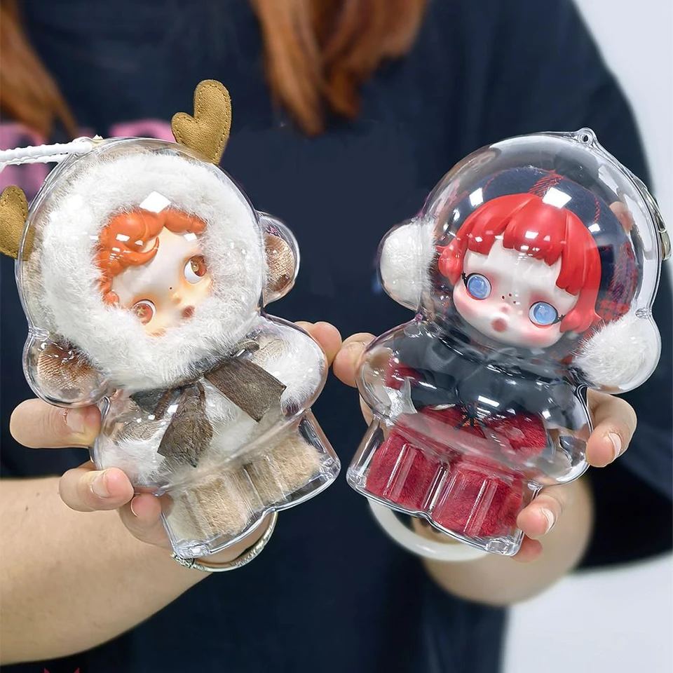透明保護ケーススカルパンダ冬の動き SP 人形ポータブルケーブル