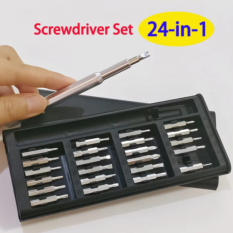 24-in-1 Precision Screwdriver Set With 24 Piece Mini Pocket Screwdriver Set for Electronic Products Small Repair Set