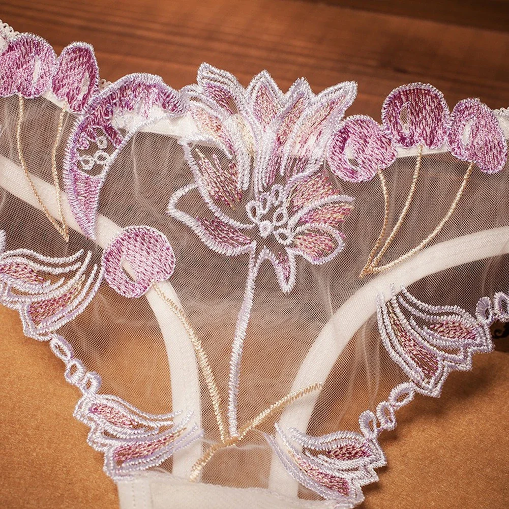 Ultra-Thin Thong Sexy Lingerie Home Vacation Daily Sexy Style All Seasons Brand New Floral Pattern Nylon Fabric