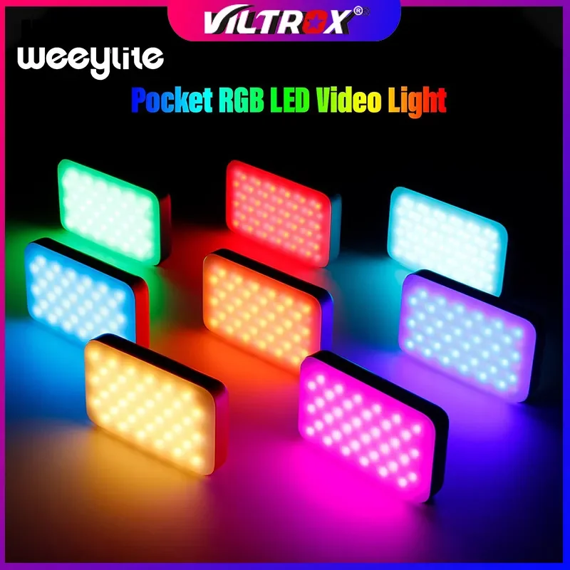Viltrox S05 RGB Pocket LED Video Light LED Camera Vlog Fill Light Panels App Control Color Capture Mini Lamp OLED Screen 5W