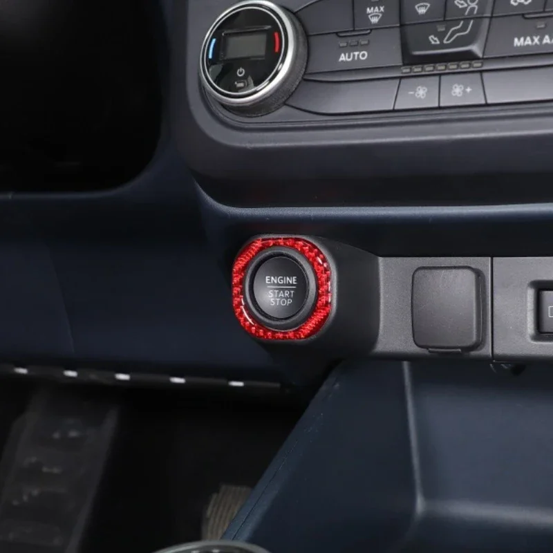 

Soft Carbon Fiber Car Ignition Switch Ring Sticker Starter Button Trim Sticker Interior Car Accessories For Ford Maverick 22-25