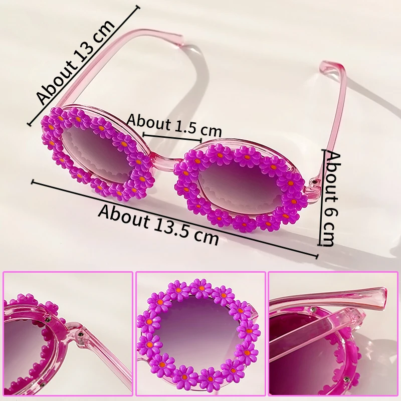 New Kids Sunglasses Children Round Flower Sunglasses Girls Boys Baby Sport Shades Glasses UV400 Outdoor Sun Protection Eyewear