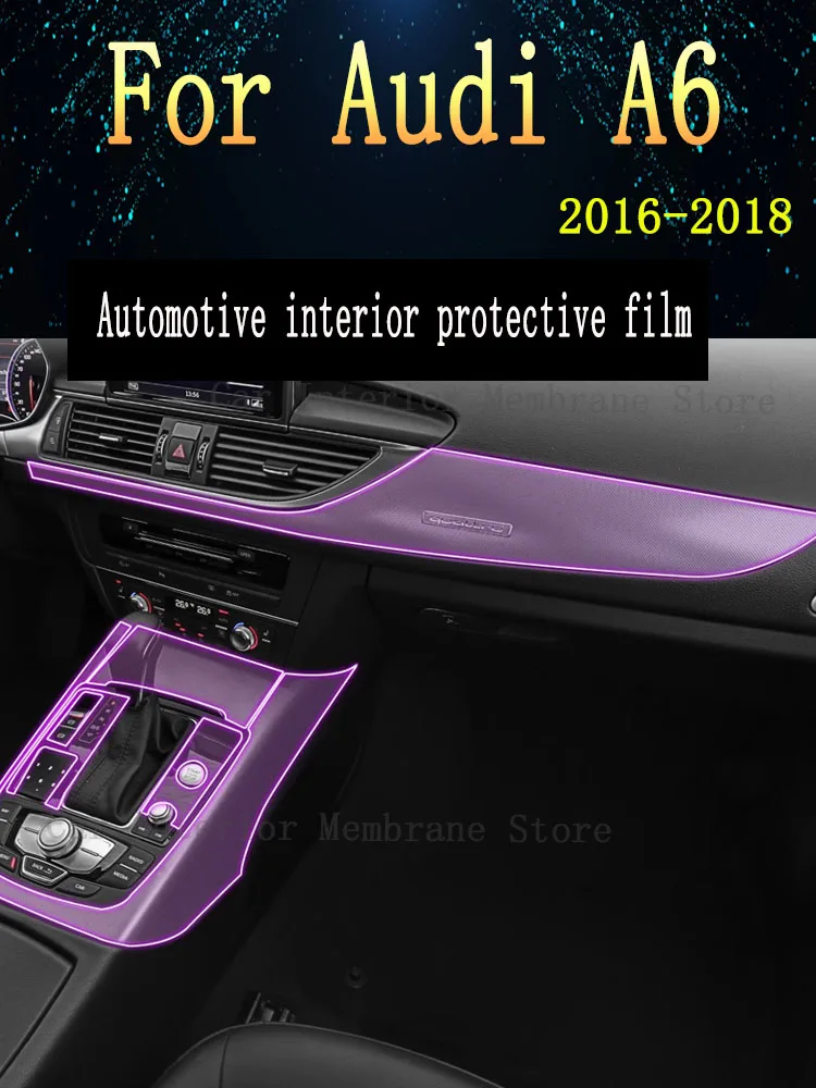 

For Audi A6 2016-2018 GearBox Panel Navigation Automotive Interior Screen Protective Film TPU Anti-Scratch Sticker Protect